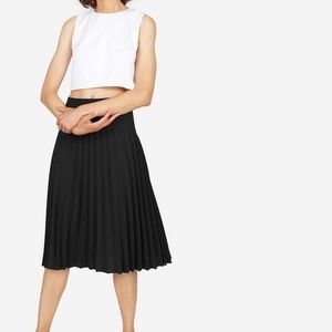 Everlane Black Pleated Skirt